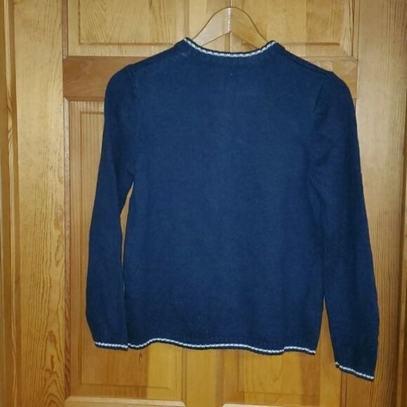 Croft & Barrow Holiday Embroider Ice Skates, Mitten Theme Full Zip Sz M Cardigan - Picture 3 of 12